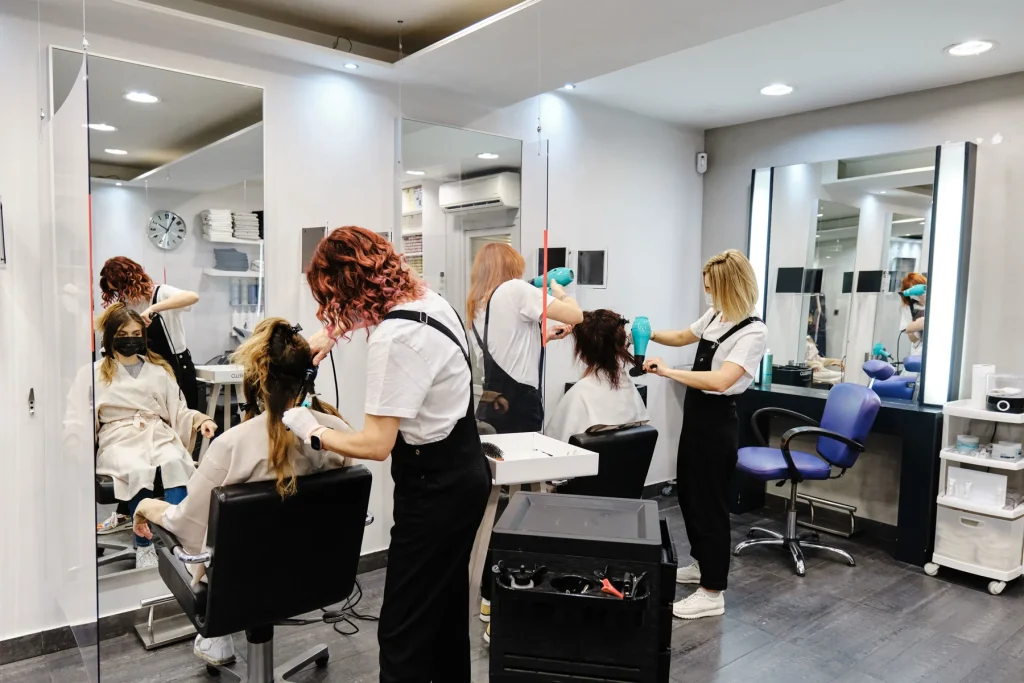 hairstylists working